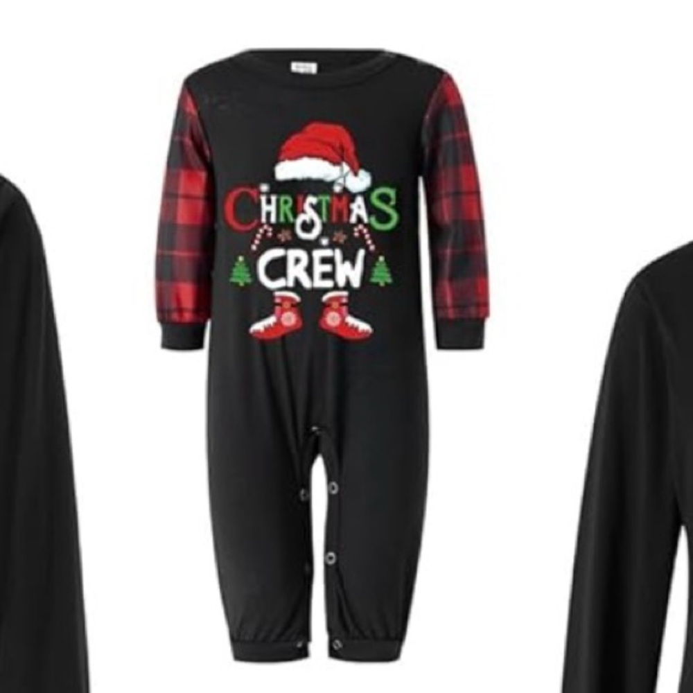 Christmas Crew Black Onesie